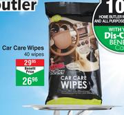 Home Butler Car Care Wipes-40 Wipes