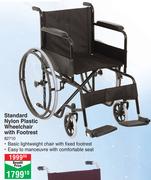 Medic+ Standard Nylon Plastic Wheelchair With Footrest 82710
