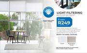 Light Filtering Roller Blinds 600 x 1000mm