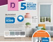 Blockout Roller Blinds 600 x 1000mm