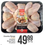 Country Range Fresh Chicken Braai Pack 16 Piece-Per Kg