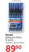 Pental Ballpoint Pens 8-Pack