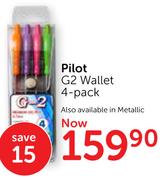 Pilot G2 Wallet 4-Pack