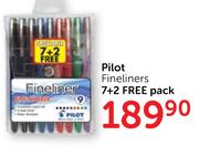 Pilot Fineliners 7+2 Free Pack