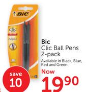 Bic Clic Ball Pens 2-Pack