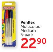 Penflex Multicolour Medium 5-Pack