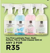 You First Laminate Floor, Multi-Surface , Tile Or Toilet Cleaner-For Any 2 x 500ml