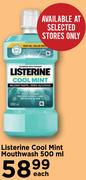 Listerine Cool Mint Mouthwash-500ml Each