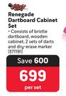 Renegade Dartboard Cabinet Set-Per Set
