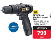 Cat 12V/10mm Cordless Impact Drill-Each