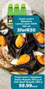 Food Lover's Signature Garlic Mussels-500g Or Half Shell Mussels-450g Each