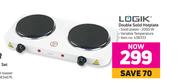 Logik Double Solid Hotplate