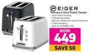 Meiger Romana 2 Slice Plastic Toaster-Each