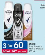 Shield Body Spray For Men Or Women-3 x 150ml