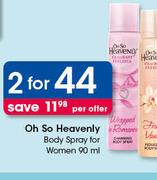 Oh So Heavenly Body Spray For Women-2 x 90ml