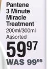 Pantene 3 Minute Miracle Treatment Assorted-200ml/300ml 