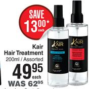Kair Hair Treatment Assorted-200ml Each