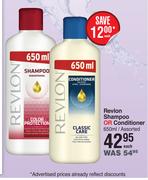 Revlon Shampoo Or Conditioner Assorted-650ml Each