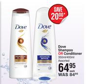 Dove Shampoo Or Conditioner Assorted-350ml/400ml Each