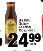 Mrs Ball's Chutney(Selected)-450g/470g Each
