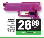 Natioanl Stationery Clear Water Gun 13cm (Assorted Colours)-Each