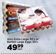 Alzu Extra Large 30's Or Bartlet Large Eggs 30's-Each