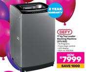 Defy 17Kg Top Loader Washing Machine DTL153