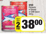 Spar Pilchards In Tomato Or Chilli Sauce-For 2 x 400g