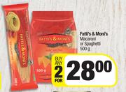 Fatti's & Moni's Macaroni Or Spaghetti-For 2 x 500g