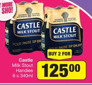Castle Milk Stout Handies-For 2 x 6 x 340ml