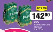 KWV Brandy & Cola Handies-For 2 x 6 x 275ml