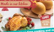 Whole Rotisserie Chicken & Four Rolls Combo