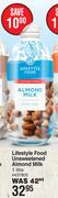 Lifestyle Food Unsweetened Almond Milk-1L