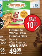 Futurelife Whole Grain Granola Bars 5 Pack Assorted-40g