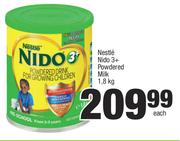 Nestle Nido 3+ Powdered Milk-1.8Kg Each