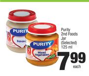 Purity 2nd Foods Jar (Selected)-125ml Each