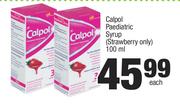 Calpol Paediatric Syrup (Strawberry Only)-100ml Each