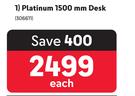 Platinum 1500mm Desk-Each