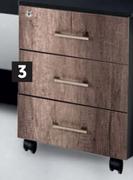Constantia 3 Drawer Mobile Pedestal-Each