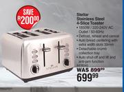 Stellar Stainless Steel 4 Slice Toaster