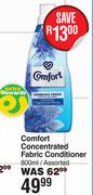 Comfort Concentrated Fabric Conditioner Assorted-800ml
