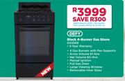 Defy Black 4 Burner Stove DGS568