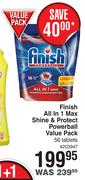 Finish All In 1 Max Shine & Protect Powerball Value Pack-56 Tablets