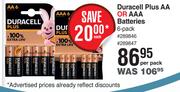 Duracell Plus AA Or AAA Batteries-6 Per Pack 