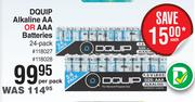 Dquip Alkaline AA Or AAA Batteries-24 Per Pack