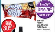 Sta-Soft Fabric Conditioner Refill Pack Assorted-For 3 x 500ml