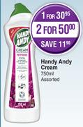 Handy Andy Cream Assorted-For 2 x 750ml
