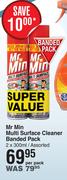 Mr Min Multi Surface Cleaner Banded Pack Assorted-2 x 300ml Per Pack
