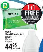 Medic Hand Disinfectant Wipes-40 Per Pack