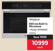 Whirlpool 600mm Built In Microwave W7MW461-Each